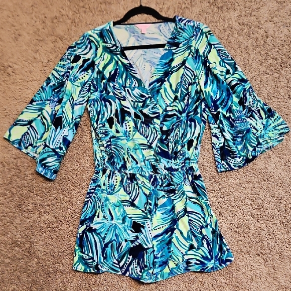 Lilly Pulitzer Viviana Romper In Armadilly Dally - Picture 3 of 8
